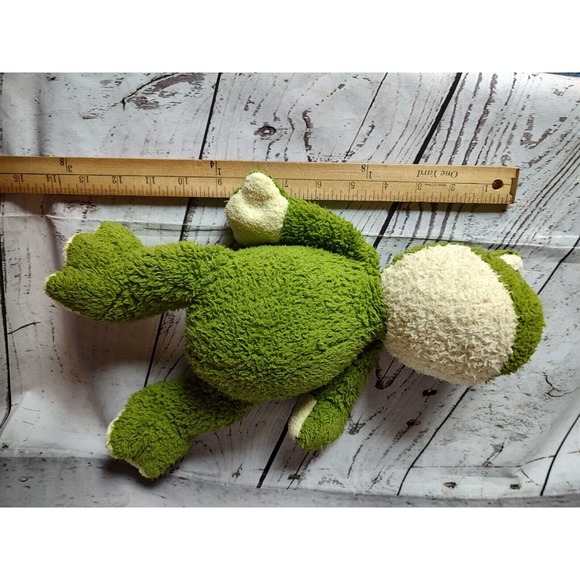 Animal Adventure Green And White Cream Frog 14 Inch Plush Stuffed Animal - Picture 6 of 6